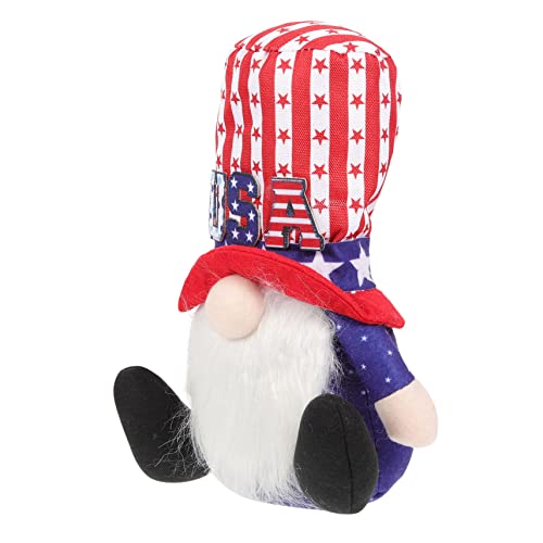 RORPOIR Dekoration zum unabhängigkeitstag vierte Ornamente Wichtel-Fensterornament Rot USA Party Dekoration USA-Partydekoration 4. Juli Unabhängigkeitstag-GNOME-Ornament Stoff von RORPOIR