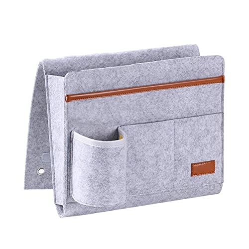 RORPOIR Filz-Aufbewahrung tasche Laptopständer Ständer für Laptop Aufbewahrung am Bett bettgestell bettrahmen Sofa-Armlehnentasche Tasche für Armlehnentaschen Filzstoff Light Grey von RORPOIR