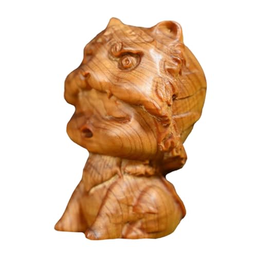 RORPOIR Hu Griff bürodeko büro Dekoration holzgravur Holzskulptur Woodcarver Paddel-Fan Figur saftig tortendeko Einschulung holzhandwerk kreative Holzhandwerksdekoration Thuja von RORPOIR