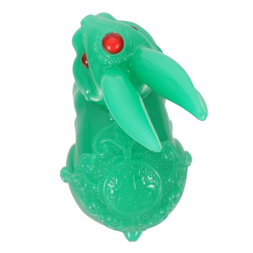 RORPOIR Jade-Kaninchen-Ornament Tortenaufsatz Für Die Babyparty Häschen Zeug Plüsch Tierstatuen Im Freien Jade-Figur Babyparty-Spiele Kuchen Osterhasen- Niedlich Green Harz von RORPOIR