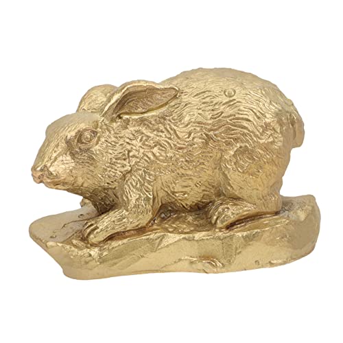 RORPOIR Kaninchen Ornamente Aus Reinem Kupfer Fälschung Kreative Desktop-Verzierungen Figur Desktop Schmücken Hase Ratte Kaninchen-modellierdekor Reines Kupfer Golden von RORPOIR