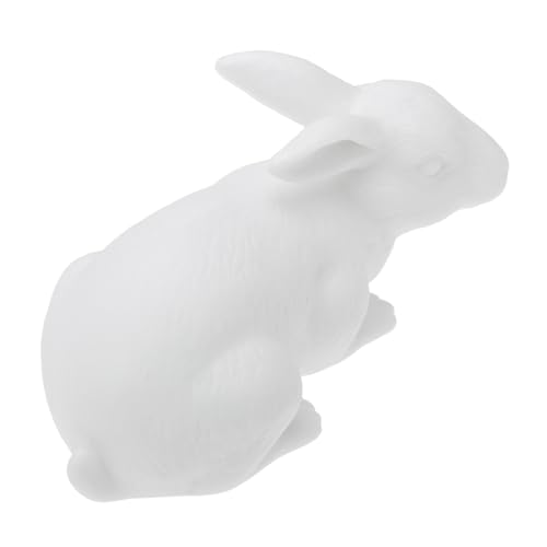 RORPOIR Kaninchen-Verzierung Maneki Mini-Hase-Sammlung lustig Hasenkostüm Dekorationen Schreibtisch Dekoration Animal Figures Tierdekor aus Keramik Keramik-Kaninchen-Tee-Haustier Weiß von RORPOIR