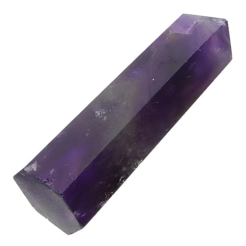 RORPOIR Natürlicher Amethyst äulen Ornament 5 Hexagonale äule Für Raumdekoration Edelstein Polierter Amethyst Für Feng Shui Und Spirituelle Anwendungen von RORPOIR