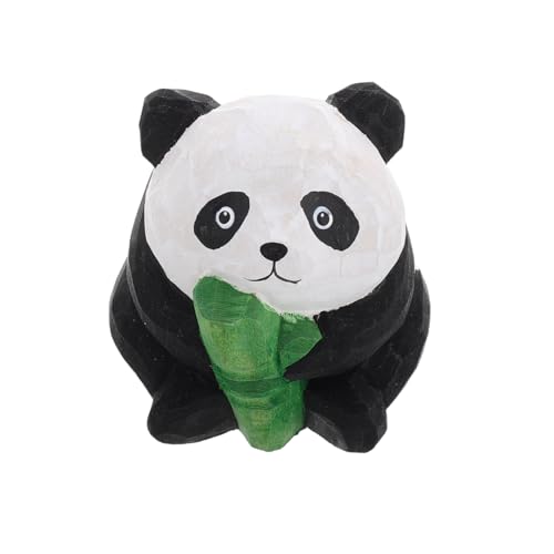 RORPOIR Panda-Ornamente Aus Holz Spurstangensätze Roter Panda Pandas Intelligente Puppen Auto-Panda Wandmontierte Bausätze Ob Puppen Süßer Panda Kleine Tierfiguren Mini- Hölzern von RORPOIR