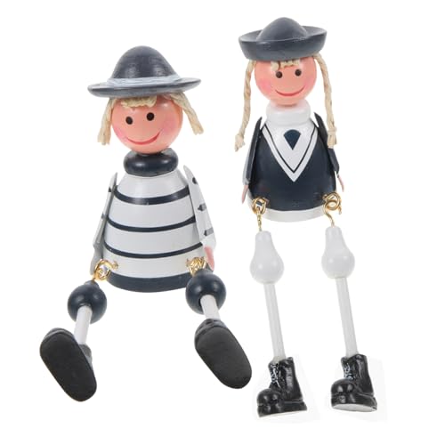 RORPOIR Raumdekoration Marinedekor Sitzende Marinefigur Tischdekoration Entzückendes Puppengeschenk Sitzende Figuren Marionette Heimschmuck Tischplatte Miniaturdekoration Pastorale Puppe von RORPOIR