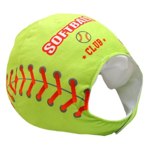 RORPOIR Softball-Kopfbedeckung Kostüm Mütze lustige Hutdekoration Dekorativer Hut dekorative Kappe halllowen soczewki halloween hatset gefüllte Kopfbedeckung lustiger Stoffhut Plüsch Green von RORPOIR