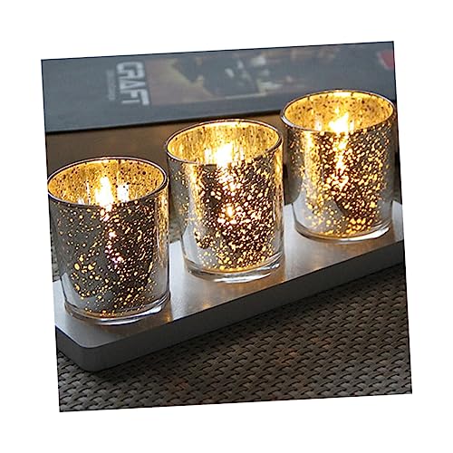 RORPOIR Teelichthalter evengers Event Beleuchtung dekoringe Candle Liner bar Zuhause+Dekor Dekorationen für Zuhause Schmücken Hochzeitskerzenhalter Strohfächer Kerzenhalter aus Glas Silver von RORPOIR