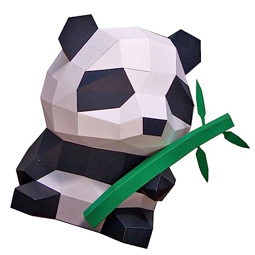 RORPOIR Tierisches 3D-Papiermodell DIY geometrisches Origami Puzzle-Spielzeug 3D-Tierpuzzle-Modellbausatz Panda 3D-Papiermodell Tier 3D-Puzzle 3D-Origami-Papier Panda süßes 3D-Papiermodell von RORPOIR