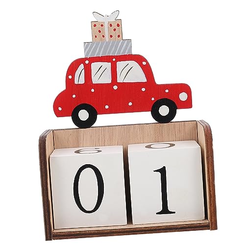 RORPOIR Weihnachtskalender Aus Holz Ewiger Tischkalender Für Weihnachten Kinder Adventskalender Weihnachten Adventskalender Täglicher Tischkalender Kalender Dekor Home-desktop-kalender von RORPOIR