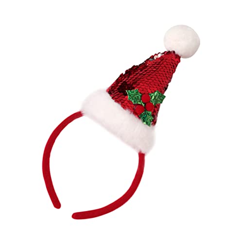 RORPOIR Weihnachtsmütze Stirnband Weihnachtskopfbedeckung Weihnachts-haarschmuck Weihnachtsmütze-stirnband Weihnachtshutklammern Glitzern Weihnachtsmützen Für Erwachsene Stoff von RORPOIR