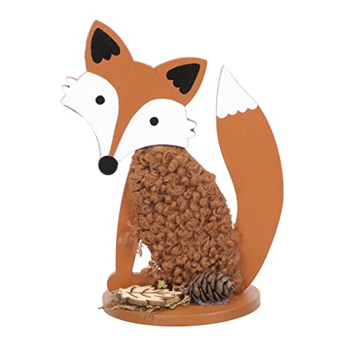 RORPOIR hölzerne Ornamente Stand stoppt Hund Tierfarm Krabbe Gewicht tierfiguren tiermotive holztiere bidoof Plush Autumn Decor lebensechtes Tier Erntefest Holzhandwerk Plüsch Chocolate von RORPOIR