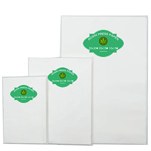 Vorgeschnittenes Pergamentpapier für Heizpresse, glatte Silikonbeschichtung auf beiden Seiten, 100 Blatt (10,2 x 15,2 cm) von ROSIN PRESS