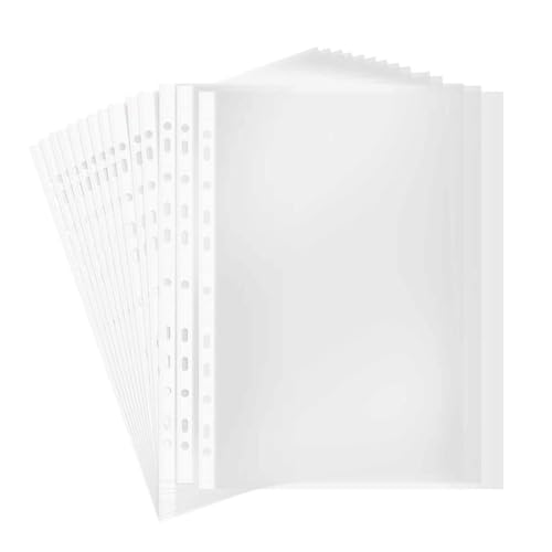 ROTEMADEGG 100 Seiten 11-Loch-Blattschutz, transparent, 11-Loch-Blattschutz, Ordner, Taschenbuch, Briefe, Binderhüllen, 8 Seide von ROTEMADEGG