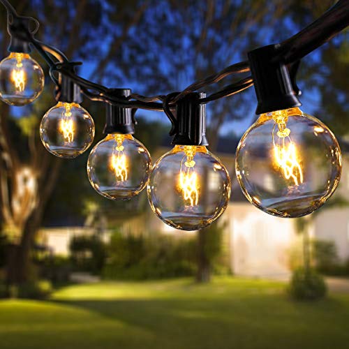 ROVLAK Lichterkette Aussen 11M 30+5 G40 Glühbirnen Lichterkette Außen Innen IP44 Wasserdicht Garden Lichterkette Wetterfest Outdoor Lichter Warmweiß Balkon Lichterketten für Party, Pavillon, Bistro von ROVLAK