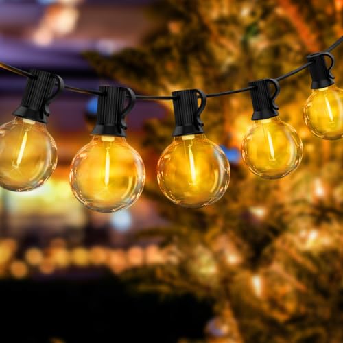 ROVLAK LED Lichterkette Außen Innen G40 Glühbirnen Lichterkette Aussen 25+3 Globe LED Birnen IP44 Wasserdicht Warmweiß Outdoor Lichterkette Garten Deko für Party, Balkon, Terrasse, Hof, Café von ROVLAK