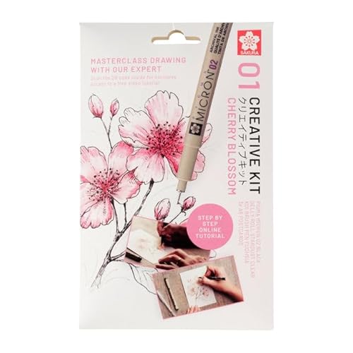 Sakura Creative Kit, 3 Stifte, 3 A6 Multi Media Papierbögen (Kirschblüten) von ROYAL TALENS