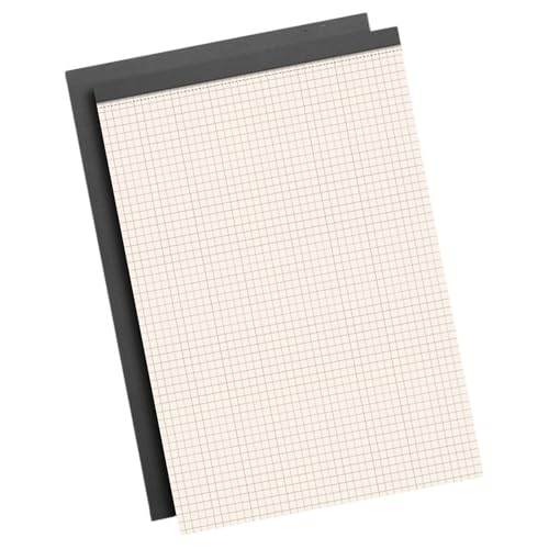 Quadratischer Linierter Millimeterpapierblock. Ein 4-Gitter Papierblock. Millimeterpapier Notizbuch. Quads Gitter Papierblock Mit Kartonrückseite von RPFROP