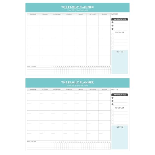 RPFROP Haftnotizen, Monatsplaner, Notizblöcke, Wochenplaner, akademischer Planer, Notizbuch, 52 Blatt, beschreibbar für die tägliche Planung, 2 Stück von RPFROP