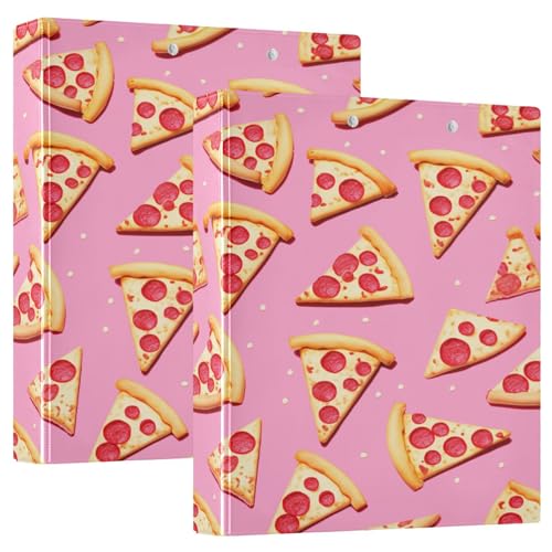 3-Ringbuch, 2 Stück, Pizza-Rosa, D-Ringbuch mit Klemmbrett, große 3-Ringbücher für Schule, Uni, Büro 3-Ringbuch, 2 Stück, Pizza-Rosa, D-Ringbuch mit Klemmbrett, große 3-Ringbücher für Schule, Uni, Büro von RPLIFE