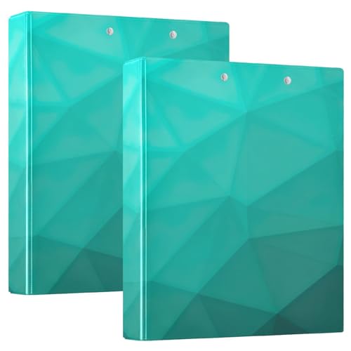 Aqua Turquoise Gradient 3-Ringbuch, D-Ringbuch, große Ordner 3-Ring, 3-Ringbuch mit Taschen, Büroordner von RPLIFE