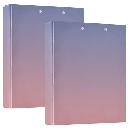 Blau-rosa Farbverlauf, Drei-Loch-Ordner, D-Ringbuch, 3-Ringbuch mit Taschen, flexibler 3-Ringbuch, College-Schulbedarf von RPLIFE