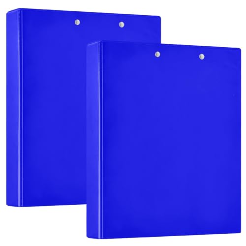 Blaue Drei-Ringordner, D-Ringbuch, flexibler Ordner, 3-Ringbuch, 3-Ringbuch mit Taschen (2er-Pack) von RPLIFE