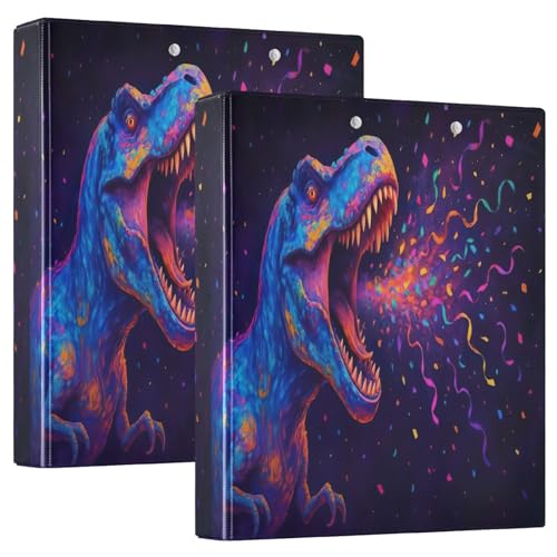 Bunter Dinosaurier-Ordner mit 3 Ringen, 3,8 cm, flexibles D-Ringbuch mit Taschen, 3-Ringbücher für Schule, Uni, Büro Bunter Dinosaurier-Ordner mit 3 Ringen, 3,8 cm, flexibles D-Ringbuch mit Taschen, 3-Ringbücher für Schule, Uni, Büro von RPLIFE