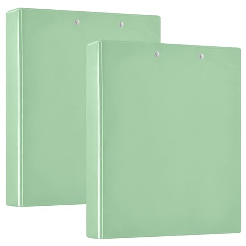 Celadon Drei-Loch-Ordner, D-Ringbuch, flexibler 3-Ringordner, 3-Ringbuch, 2er-Pack, 3-Ringbuch mit Taschen (2er-Pack) von RPLIFE