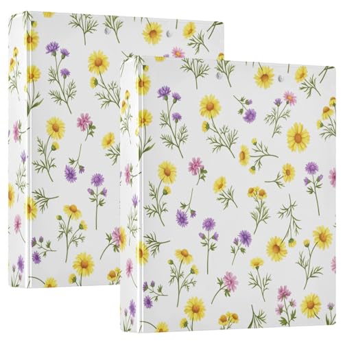 D-Ringbuch mit 3 Ringen, bunte Wildblumen, D-Ringbuch mit Klemmbrett, große 3 Ordner für Schule, Uni, Büro D-Ringbuch mit 3 Ringen, bunte Wildblumen, D-Ringbuch mit Klemmbrett, große 3 Ordner für Schule, Uni, Büro von RPLIFE