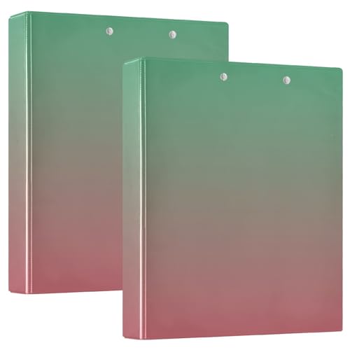 Drei-Loch-Ordner mit Farbverlauf, D-Ringbinder, große Ordner mit 3 Ringen, 3-Ringbuch mit Taschen, Büroprodukt (2er-Pack) von RPLIFE