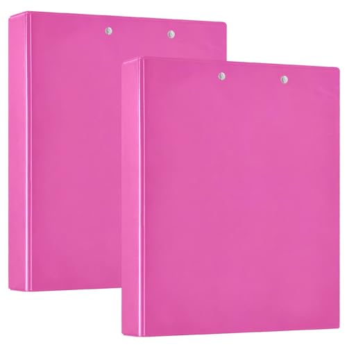 Fashion Pink 3 Ring Binder, D Ring Binders, Flexible Binder, Dekorative Ordner, 3 Ring Binder mit Klemmbrett (2 Stück) von RPLIFE