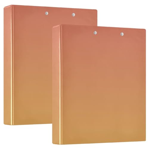 Gelb Orange Farbverlauf 3-Ringbücher D-Ringbuch 3-Ringbuch mit Klemmbrett Flexibler Ordner Big Binder (2 Pack) von RPLIFE