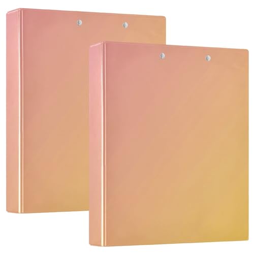 Gelb Rosa Farbverlauf Ombré 3,8 cm 3-Ringbuch, D-Ringordner, 3-Ringbuch mit Klemmbrett, flexibler 3-Ringbuch, Ordner für Büro (2er-Pack) von RPLIFE