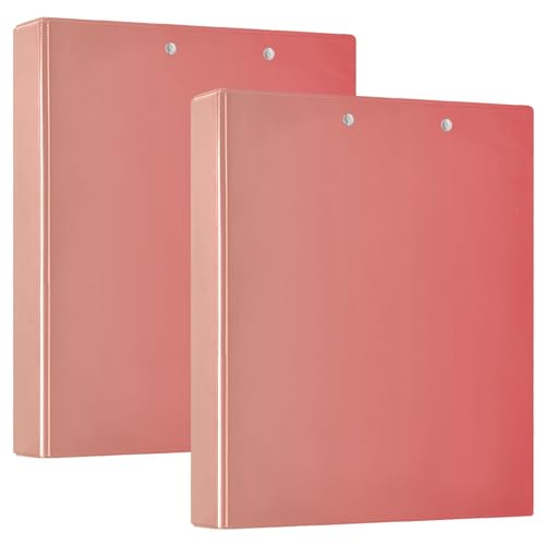 Gradient Pink Drei-Ringbuch, D-Ringbuch, flexibler Ordner, dekorative Ordner, 3-Ringbuch mit Taschen von RPLIFE