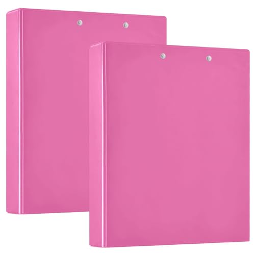 Hot Pink Drei-Ringbuch, D-Ringbuch, großes Ringbuch, 3-Ringbuch mit Taschen, Schulordner von RPLIFE