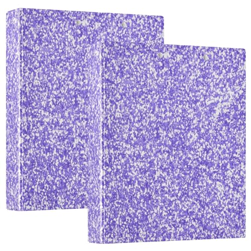 Lavendel Glitter 3-Ringbücher 3,8 cm D-Ringbücher Flexibler 3-Ringordner Plastikordner 3-Ringbuch 3-Ringbuch mit Klemmbrett von RPLIFE