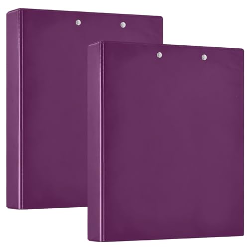 Luxuriöses violettes 3-Ringbuch, D-Ringbuch, flexibler Ordner, professioneller 3-Ringordner, 3-Ringbuch mit Taschen (2er-Pack) von RPLIFE