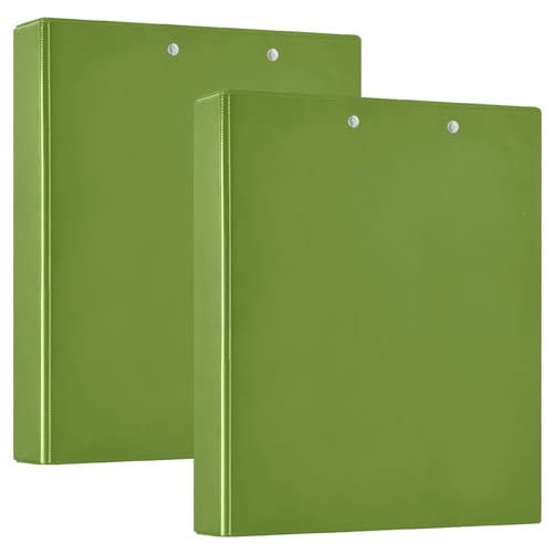 Olive Drab Drei-Ringordner, D-Ringbuch, flexibler 3-Ringbuch, dekorative Ordner, 3-Ringbuch mit Klemmbrett (2er-Pack) von RPLIFE