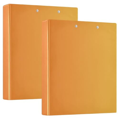 Orange Gradient Drei-Loch-Ordner, D-Ringbuch, 3-Ringbuch mit Taschen, flexibler Ordner, Schule 3-Ringbuch (2 Stück) von RPLIFE