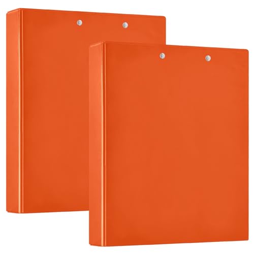 Orange Rot 3-Ringbuch, D-Ringbuch, Flexibler 3-Ringordner, Kunststoff-3-Ringbuch, 3-Ringbuch mit Taschen von RPLIFE