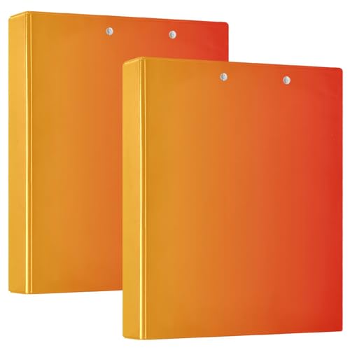 Orangengelber Drei-Ringbuch, D-Ringbuch, flexibler 3-Ringordner, Kunststoff, 3-Ringbuch, 3-Ringbuch mit Taschen (2er-Pack) von RPLIFE