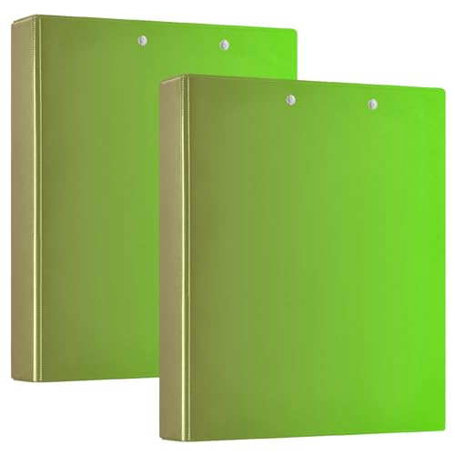 Rot-Grüner Farbverlauf, 3-Ringbuch, D-Ringbuch, flexibler 3-Ringordner, Kunststoff-Ordner, 3-Ringbuch mit Taschen (2er-Pack) von RPLIFE