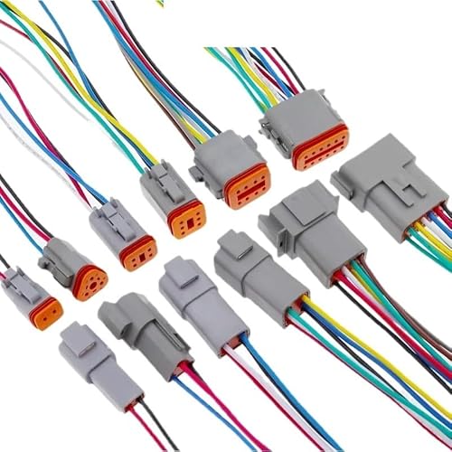 RQLVZHGK 1 Pcs Connector with 15cm Wiring Harness DT06-2S/DT04-2P 2P 3P 4P 6P 8P 12P Waterproof Electrical Connector MAYAIYIN(3PIN Male) von RQLVZHGK