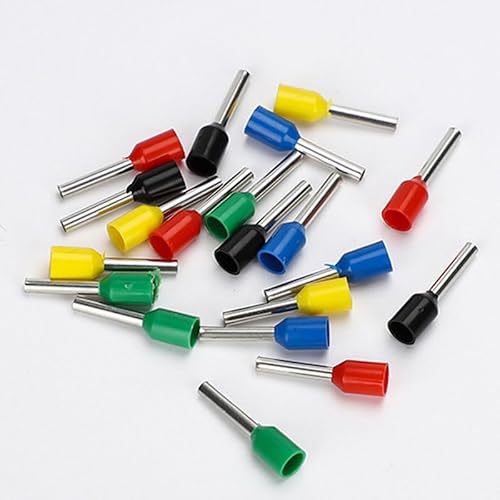 RQLVZHGK 1000Pcs Insulated Cord End Terminal Wire Connector Cold Pressing Pin Connector Cord Pin Crimp Copper Terminal End Block MAYAIYIN(E2510,1000Pcs Yellow) von RQLVZHGK