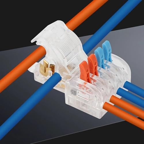 RQLVZHGK 10Pcs Type T Electrical Cable Connector Quick Lamps and Lanterns Snap Splice of terminal Wire Lock Wire Crimp Connecting The MAYAIYIN(T24A AWG22-16) von RQLVZHGK