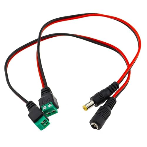 RQLVZHGK 1Set 30CM Wire Green Male + Female 12V 2.1x5.5MM DC Power Jack Welding Socket Connector MAYAIYIN(1Set Female Male) von RQLVZHGK