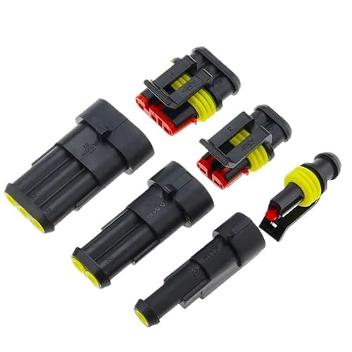 RQLVZHGK 2-5sets Kit 2 pin 1/2/3/4/5/6 pins Way AMP Seal Waterproof Electrical Wire Connector for car Waterproof Connector MAYAIYIN(1PIN,2Set) von RQLVZHGK