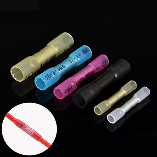 RQLVZHGK 20/50pcs Wire Connection Pipe Terminal Heat Shrink Butt Crimp Terminals Waterproof Insulated Seal Wire Connectors Heat shrinkab MAYAIYIN(BHT-0.5,50PCS) von RQLVZHGK