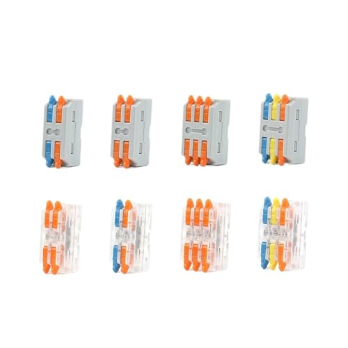 RQLVZHGK 25/50/100Pcs Quick Butt Wire Connector 2/3 Pin Splicing Terminal Blocks Home Compact Conductor Connectors for 28-12AWG MAYAIYIN(D3-3TM,25PCS) von RQLVZHGK