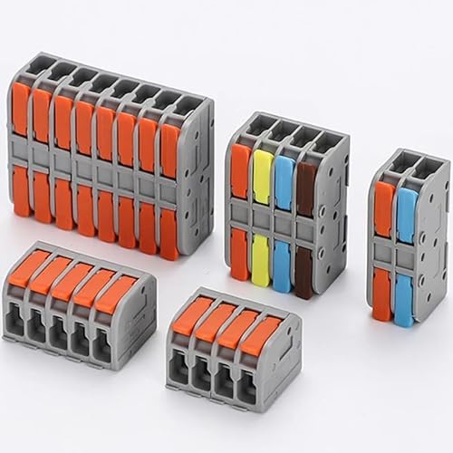 RQLVZHGK 5Pcs Fast Wire Cable Connectors Spring Splicing Wiring Connector Compact Conductor Push-in Terminal Blocks LED MAYAIYIN(DF-2604-2) von RQLVZHGK